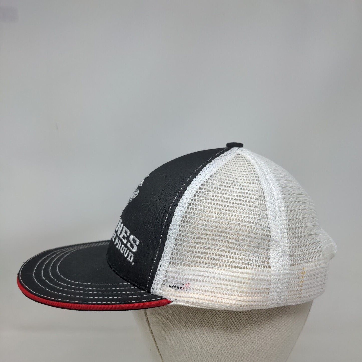 Marines The Few The Proud Snapback Trucker Hat Black OS Mesh Back Unionwear
