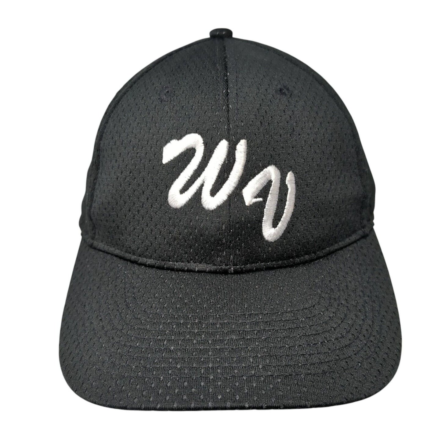 WV Adult Strapback Hat Black One Size Adjustable Embroidered Augusta Sportswear