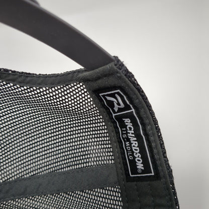 Flat Bread Neapolitan Pizzeria Snapback Trucker Hat Gray M/L Mesh Richardson