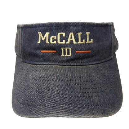 Headmost Visor Blue One Size McCall ID Idaho Embroidered Cotton Strapback Hat