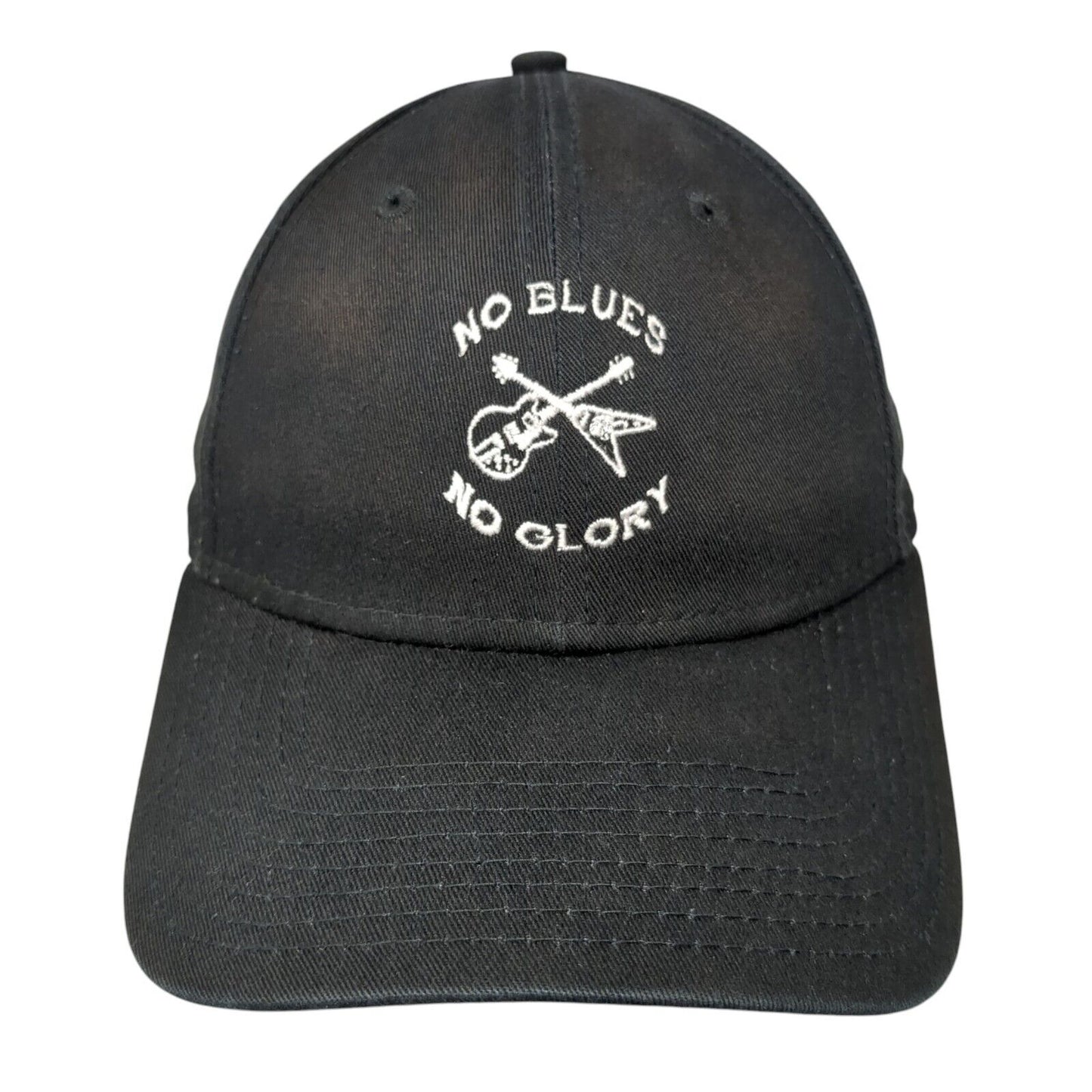 No Blues No Glory Strapback Hat Black One Size Adjustable Embroidered New Era