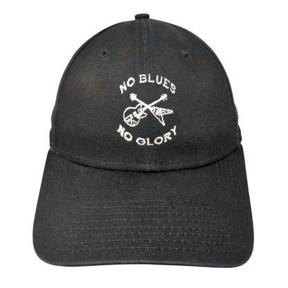 No Blues No Glory Strapback Hat Black One Size Adjustable Embroidered New Era