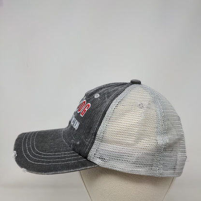Top Dog Marine Construction Strapback Mesh Back Trucker Hat Gray OSFA