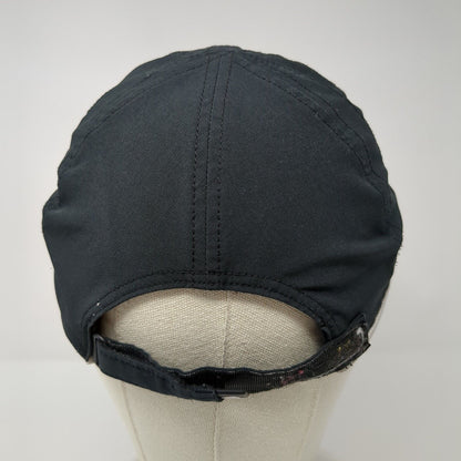 Adidas Aeroready Strapback Hat Black OSFA Mesh 3 Stripes White Trim