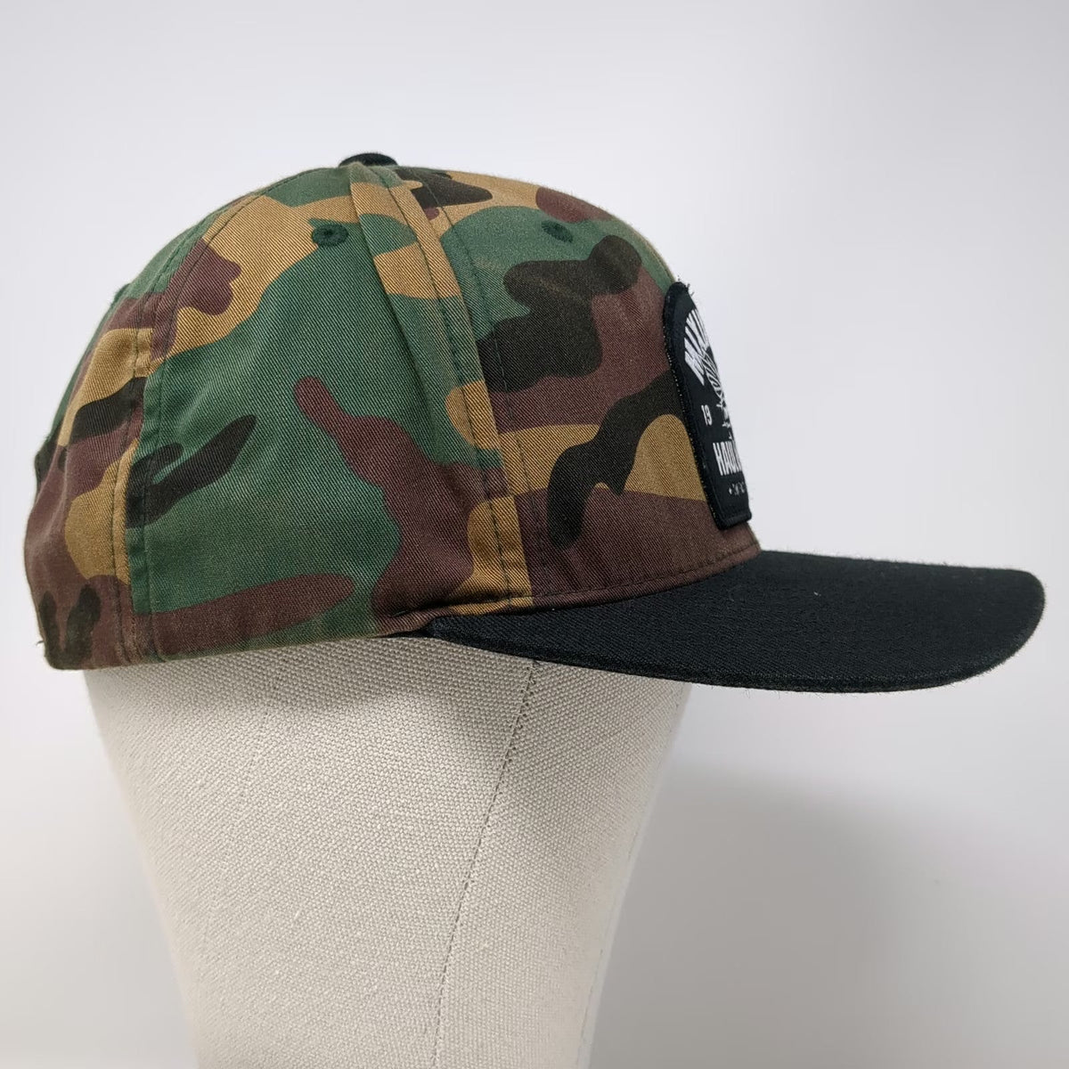 Fasthouse Snapback Hat Green One Size Camo Haulin Ass Flat Bill Patch Moto