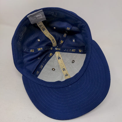 MLB LA Dodgers Fitted Hat Blue Size 7 1/8 Embroidered Logo New Era 59Fifty