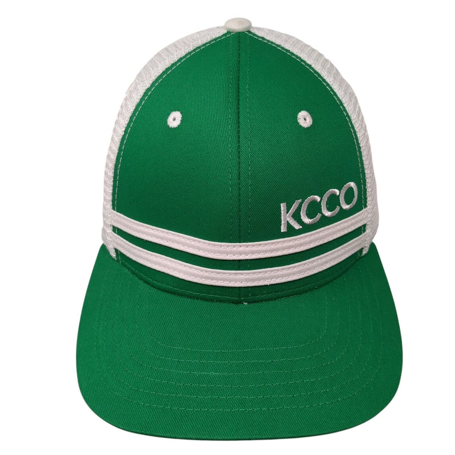 KCCO Fitted Trucker Hat Green One Size Embroidered Mesh Back The Chive