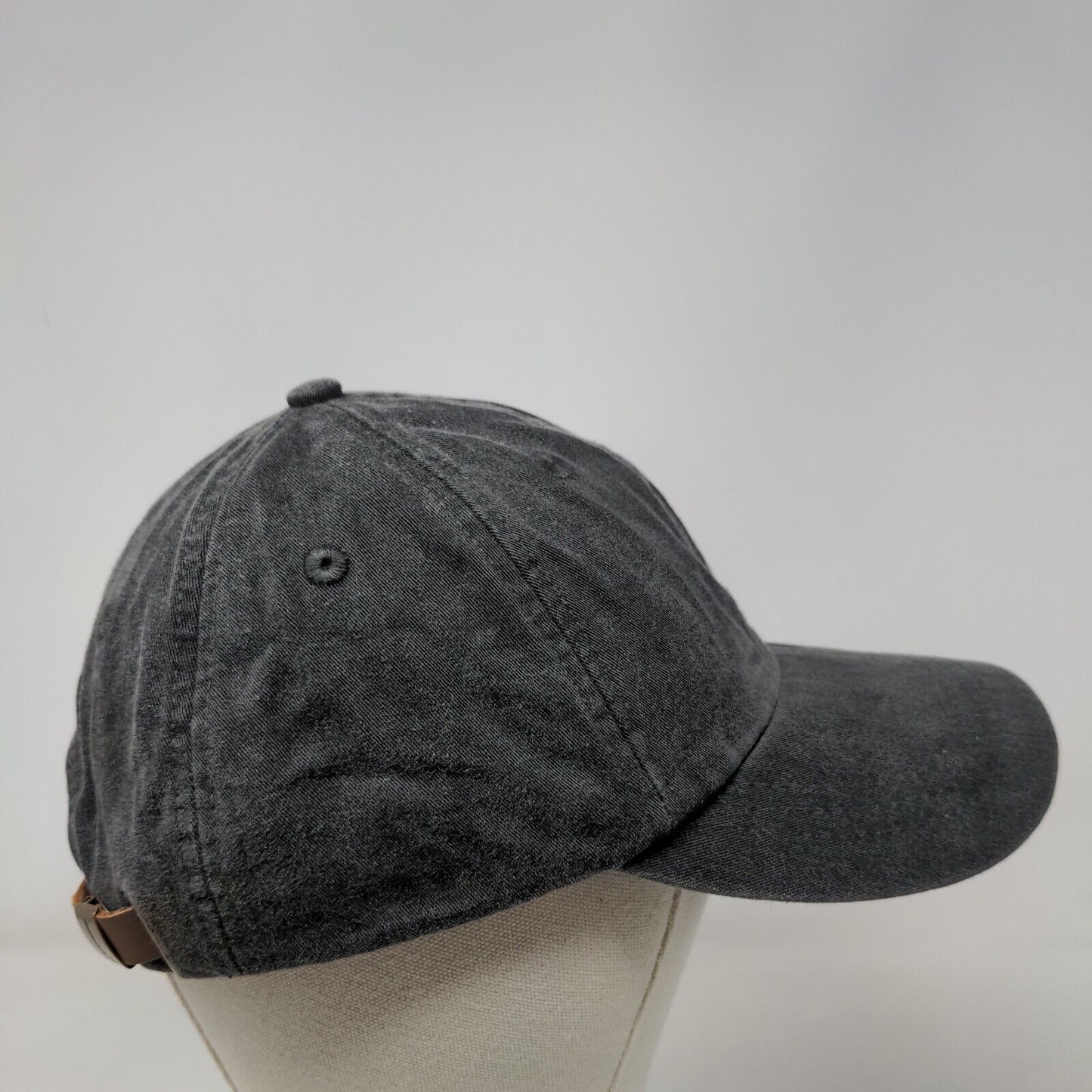Minnie Mouse Slideback Hat Gray One Size Embroidered Leather Strap Adams