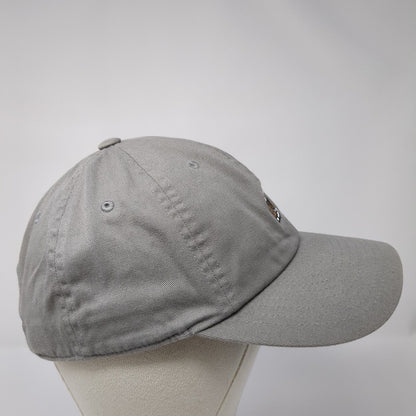 Camera Slideback Hat Gray One Size Adjustable Embroidered Vented Holes 6 Panel