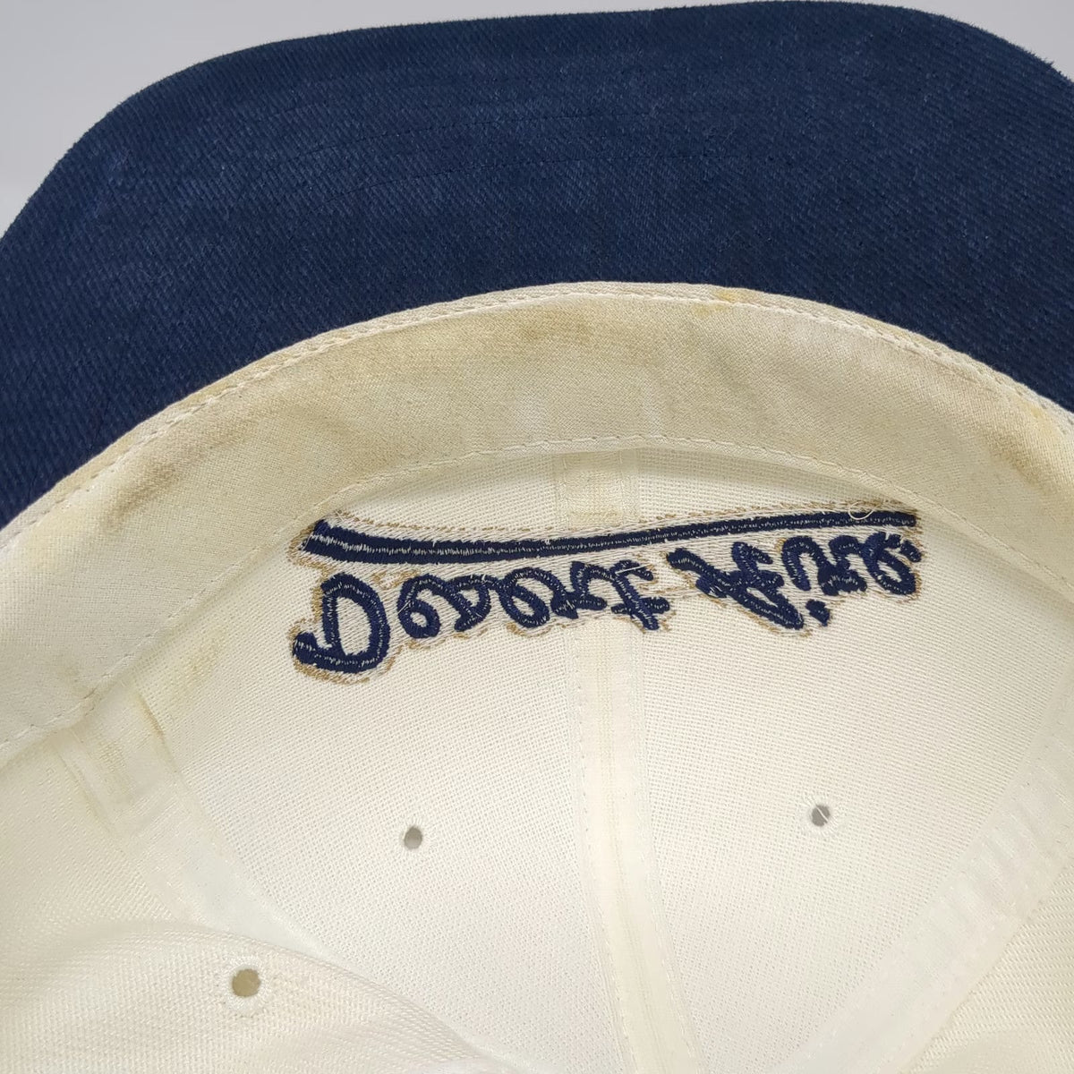 Texace Desert Aire Baseball Cap White Blue Gold OSFM Hat Made in USA Slideback