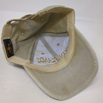 Eagle Crest Cayman Islands Flag Hat Beige One Size Baseball Cap Slideback Cotton