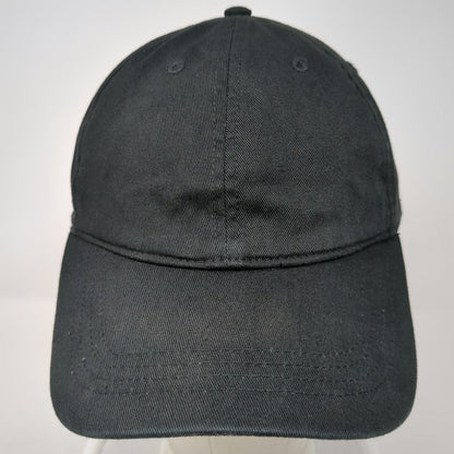 Old Navy Baseball Cap Black One Size Plain Adjustable Cotton Slideback Twill Hat