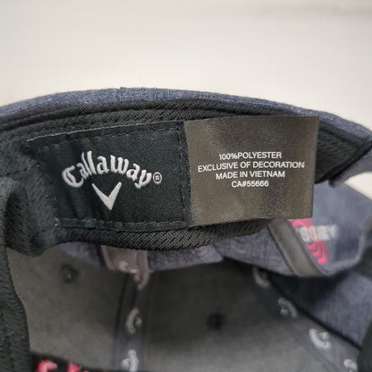 Callaway Baseball Cap Gray One Size Pink Odyssey Logo Golf Curved Adjustable Hat