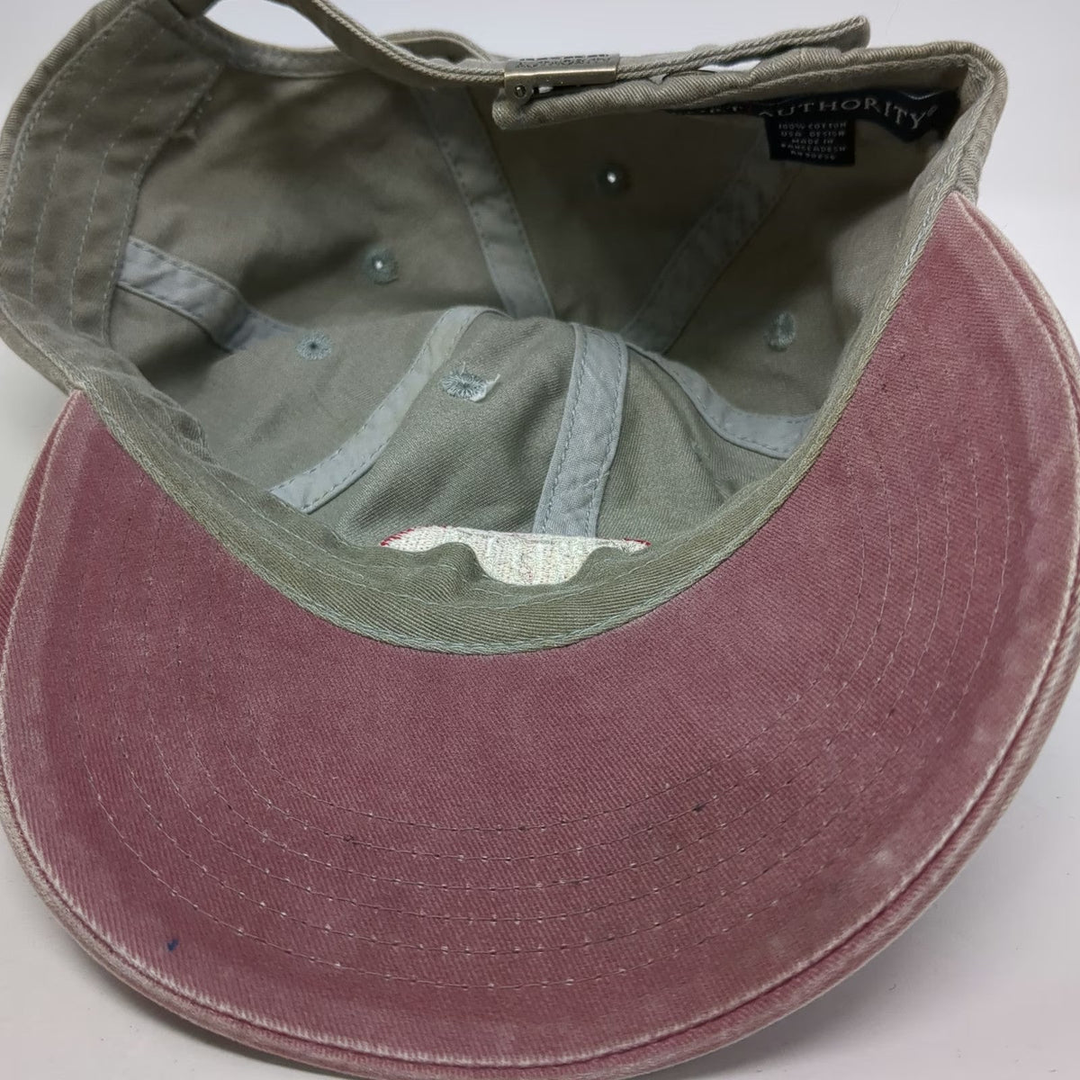 Port Authority Baseball Cap Gray Red OSFM Butler Heating Air Conditioning Hat