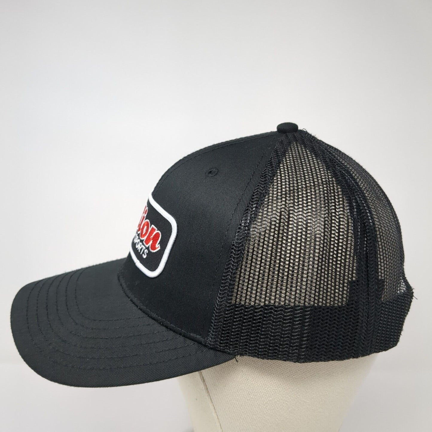 Action Motor Sports Snapback Trucker Hat Black OS Adjustable Mesh Back Otto
