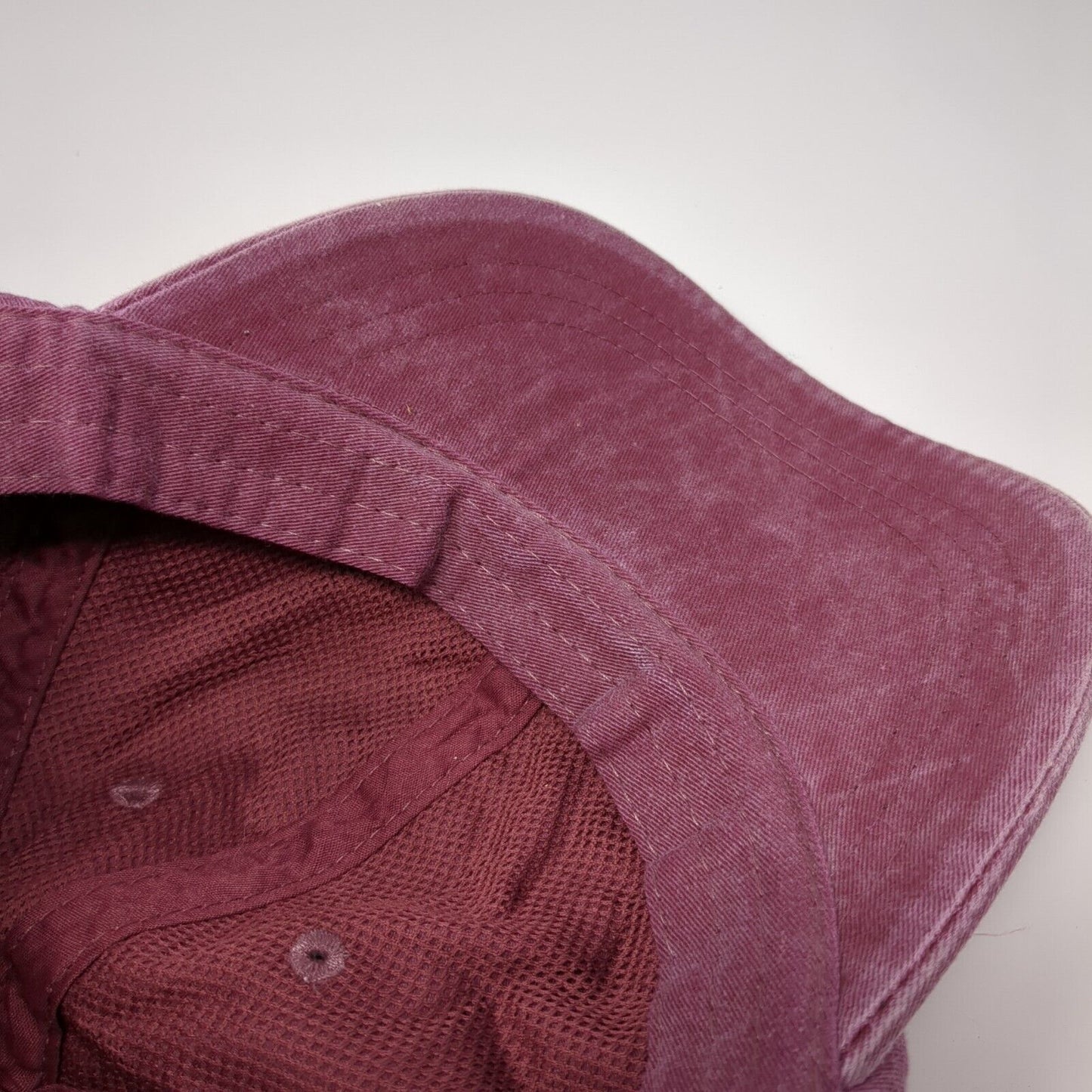 Adams Slideback Hat Red One Size Adjustable Vented Holes 6 Panel Blank