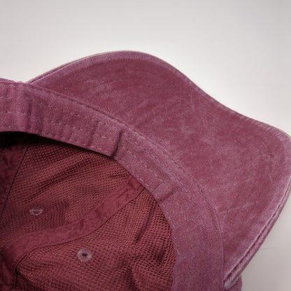 Adams Slideback Hat Red One Size Adjustable Vented Holes 6 Panel Blank