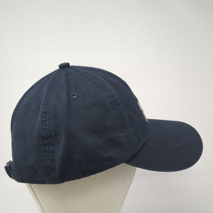USA Flag Slideback Hat Blue One Size Adjustable Embroidered Van Heusen