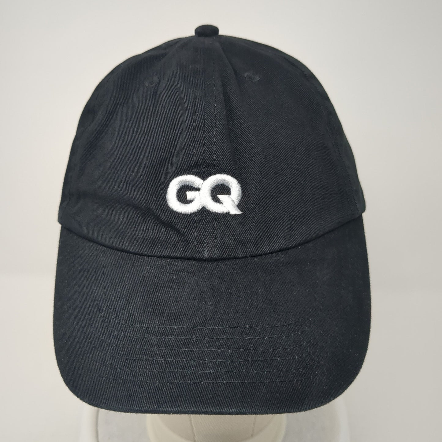 GQ Slideback Hat Black One Size Solid Leather Strap Proud Subscriber