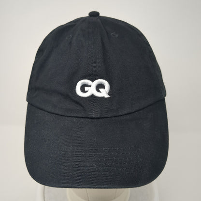 GQ Slideback Hat Black One Size Solid Leather Strap Proud Subscriber