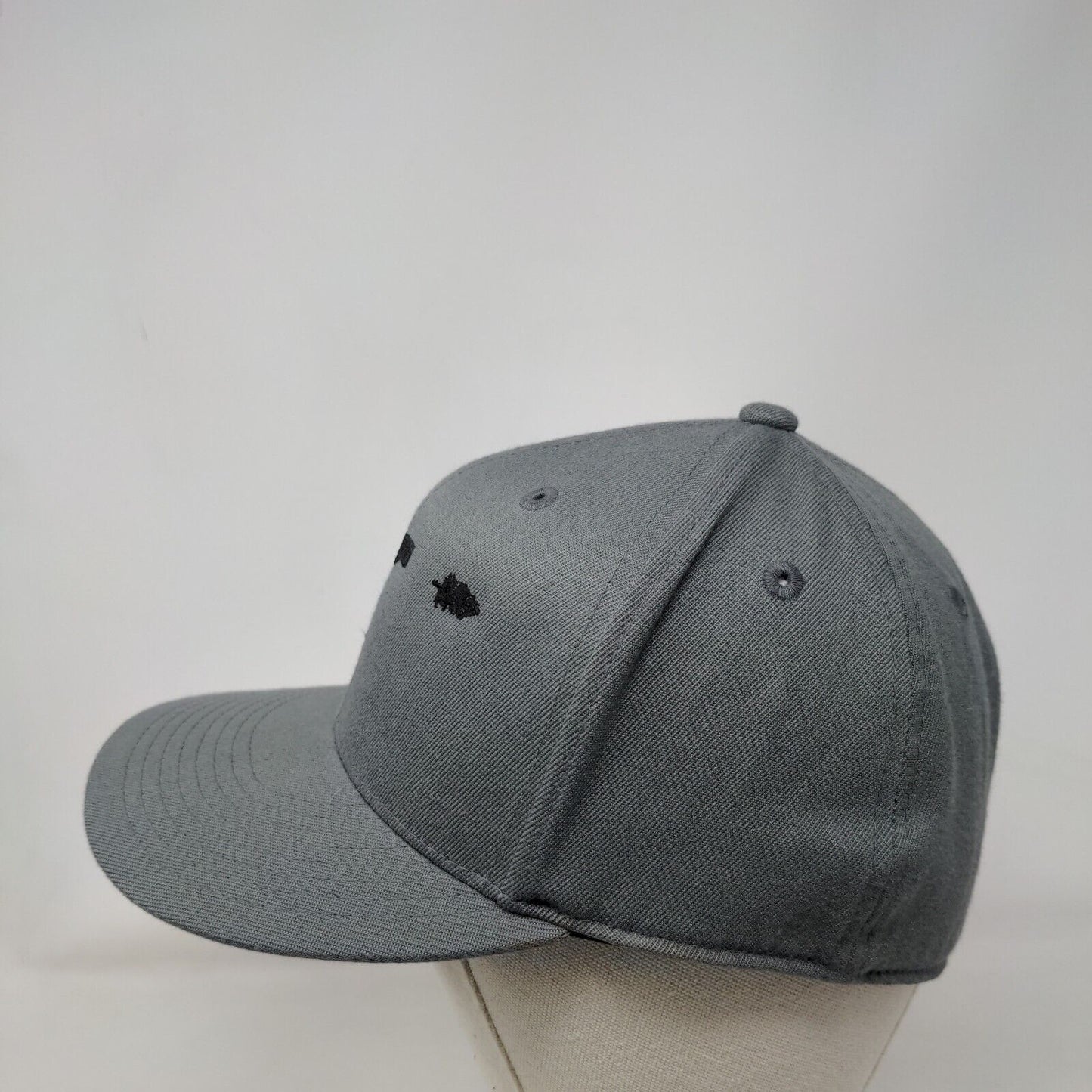 210 Fitted Hat Gray 6 7/8-7 1/4 Gray Embroidered 6 Panel Vent Holes