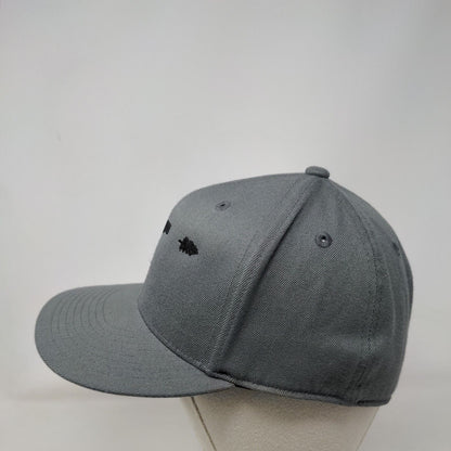 210 Fitted Hat Gray 6 7/8-7 1/4 Gray Embroidered 6 Panel Vent Holes