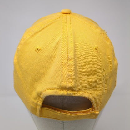 NA Strapback Hat Yellow One Size Solid Adjustable 6 Panel Outdoor Cap