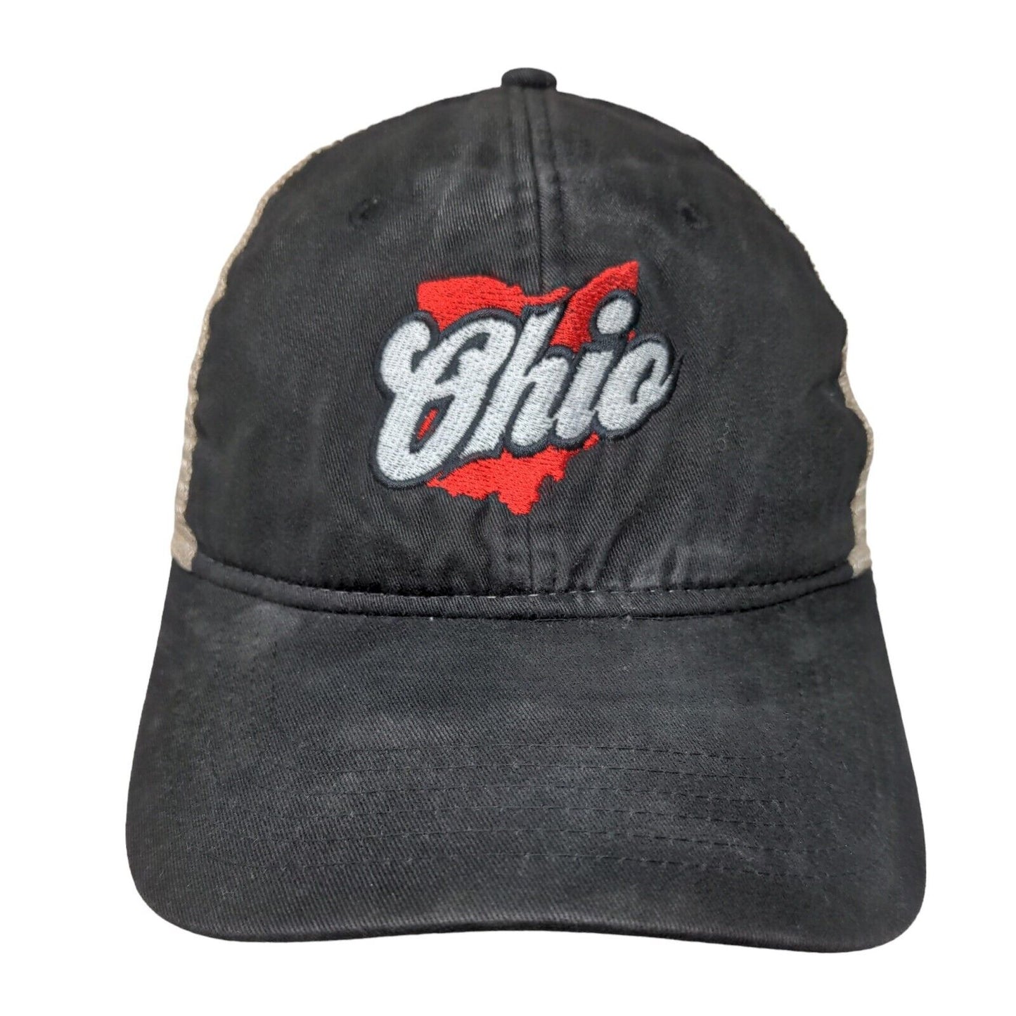 Ohio Snapback Mesh Back Trucker Hat Black OSFM Colorblock Outdoor Cap