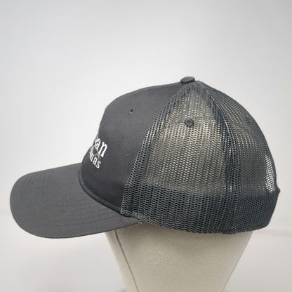 Otto Trucker Hat Gray White One Size Caribbean Beach Cabanas Mesh Back Snapback