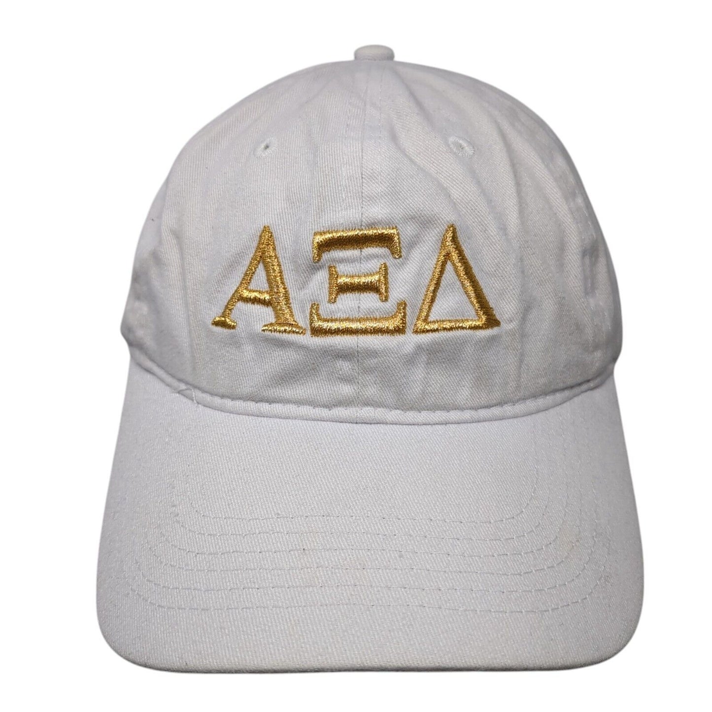 Alpha Xi Delta Good Life Slideback Hat White OS Adjustable Port & Company Cotton