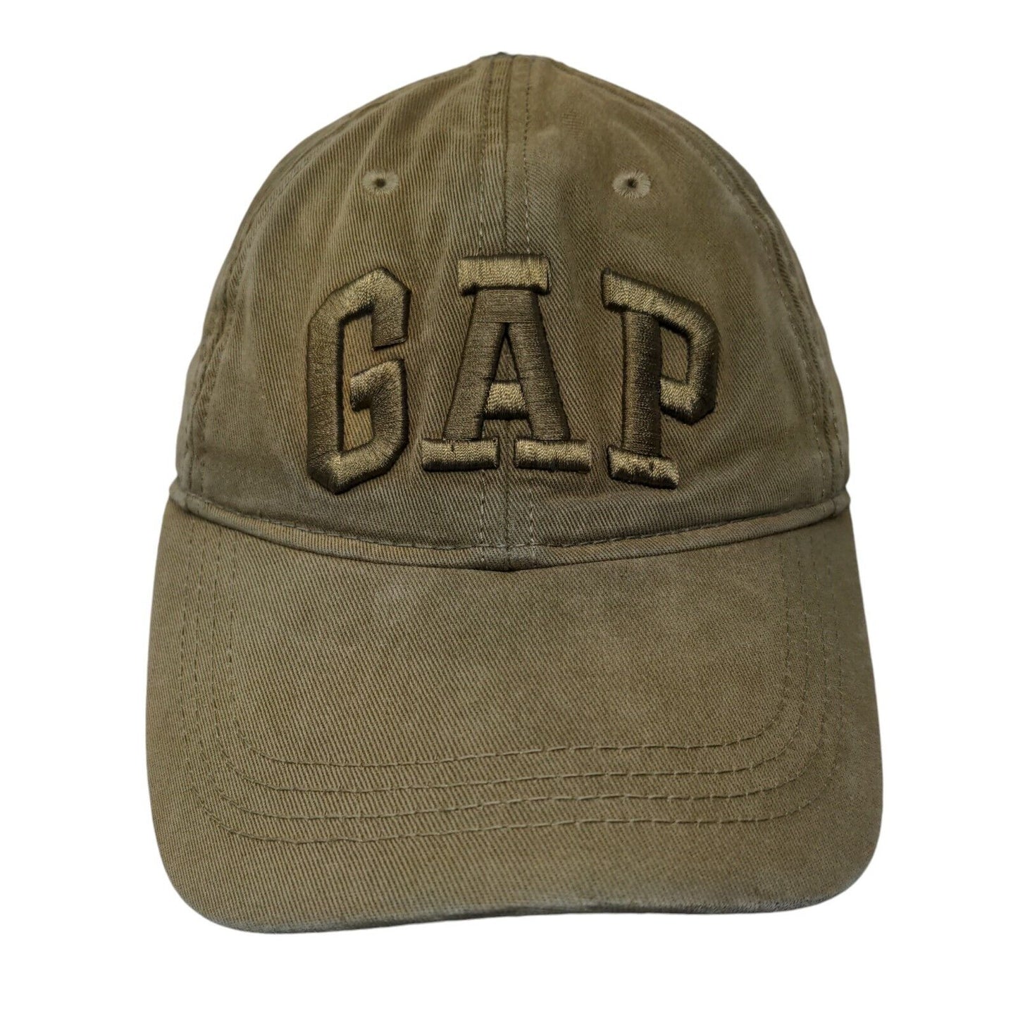 Gap Stretch Strapback Hat Brown One Size Embroidered Solid 6 Panel