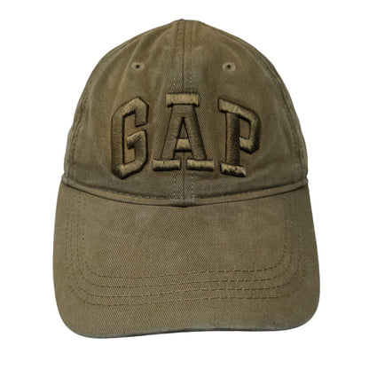 Gap Stretch Strapback Hat Brown One Size Embroidered Solid 6 Panel