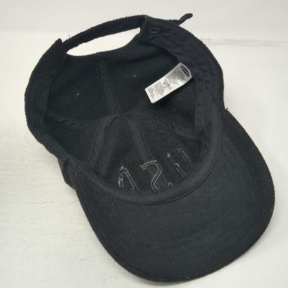 Old Navy Baseball Cap Black One Size USA Embroidery Slideback Curved Brim Hat