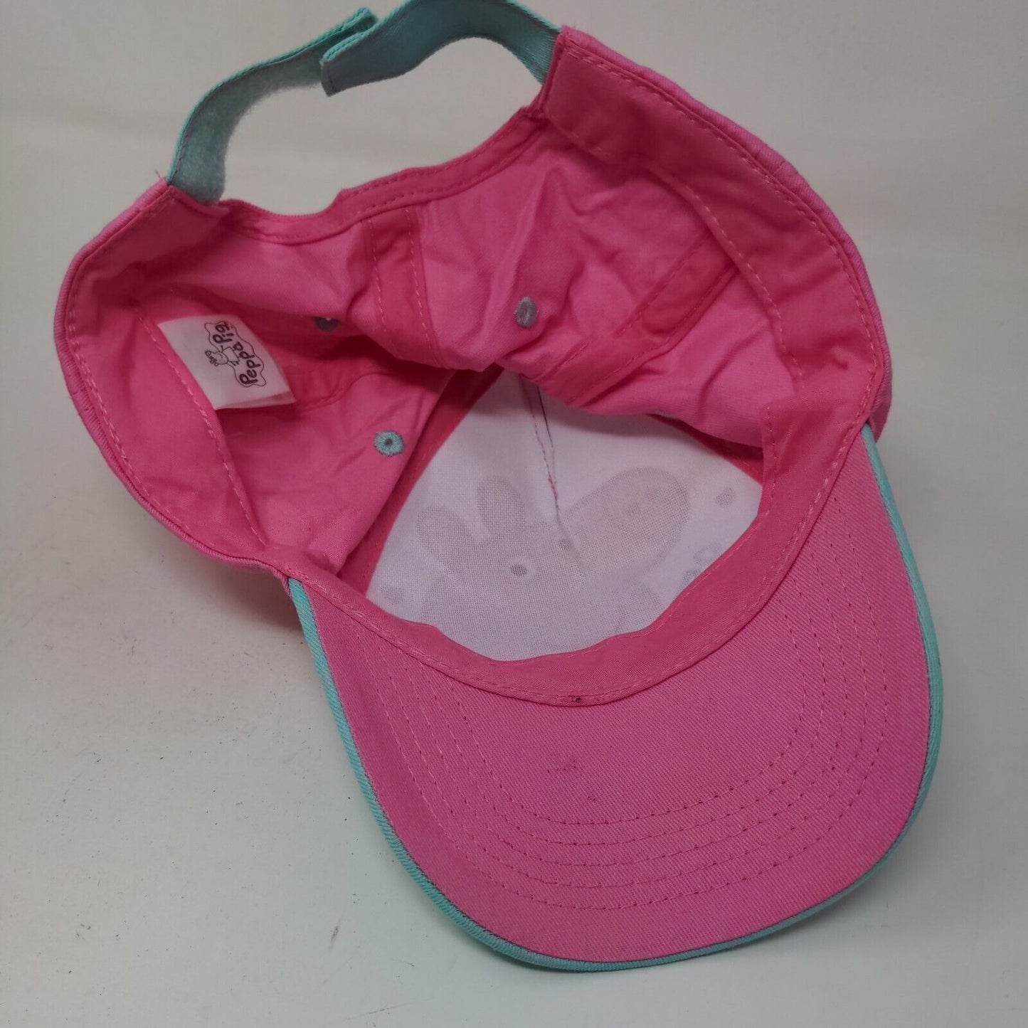 Peppa Pig Girl's Strapback Hat Pink Blue Graphic Size OSFM 100% Cotton