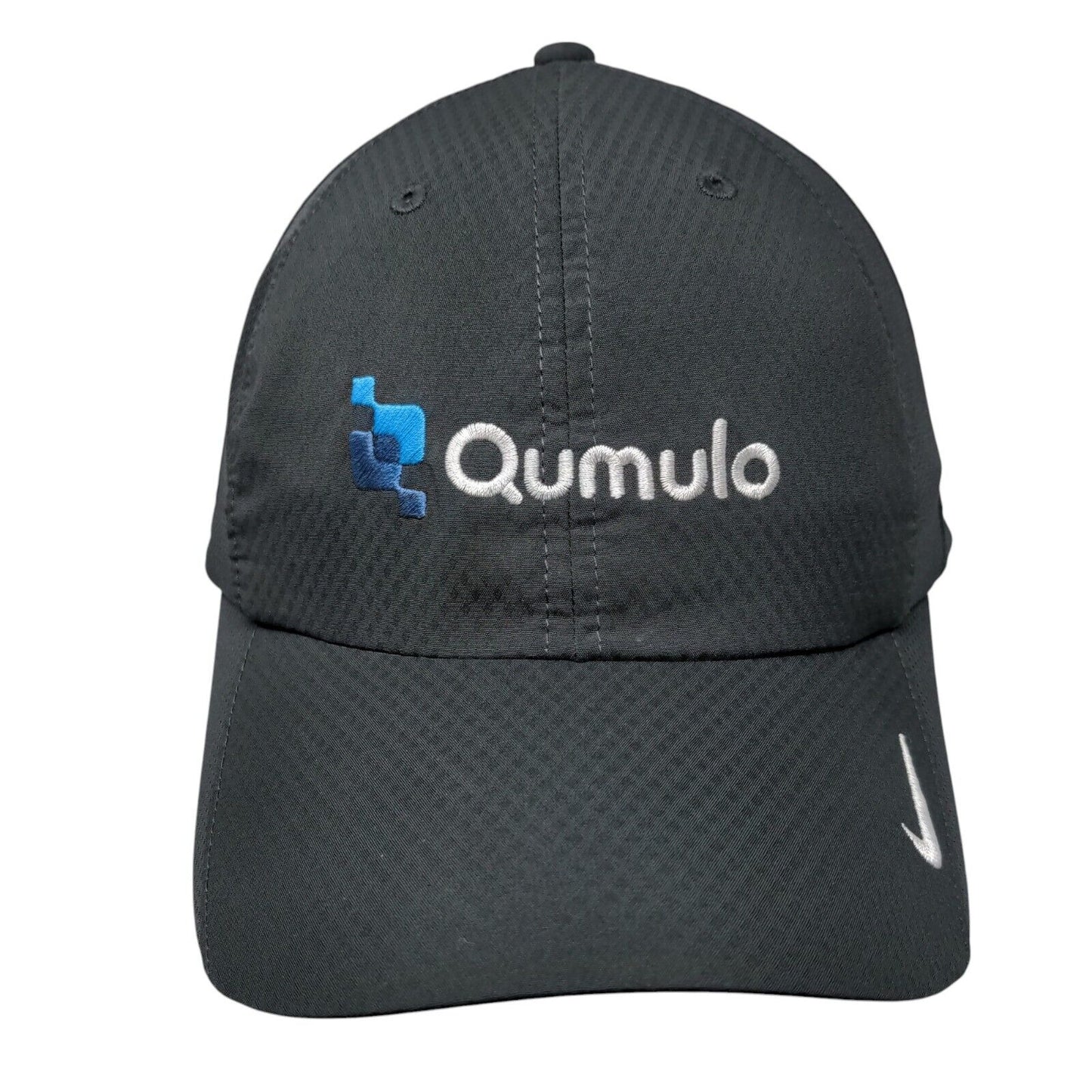 Qumulo Strapback Golf Hat Gray OSFM Adjustable Heritage86 Nike Dri-Fit