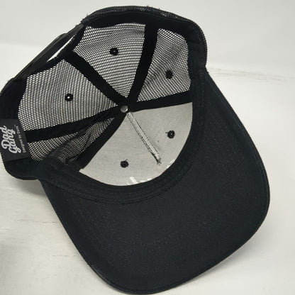 Dad Gang Trucker Hat Black One Size Mesh Snapback IYKYK Script Logo Embroidery