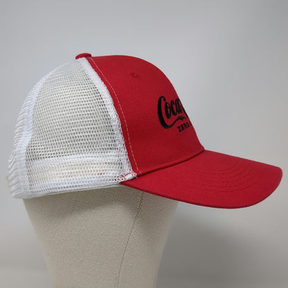 Coca-Cola Zero Sugar Baseball Cap Red White Black One Size Mesh Strapback Hat