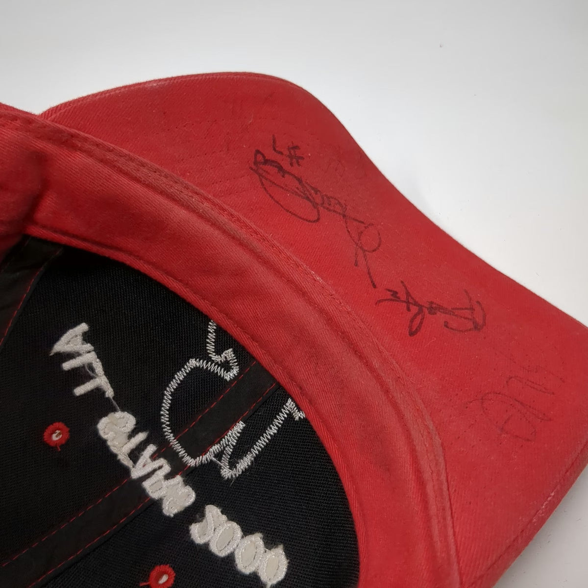 Richardson Baseball Cap Red OS All Stars 2000 SN Logo Signed Brim Hat Vintage