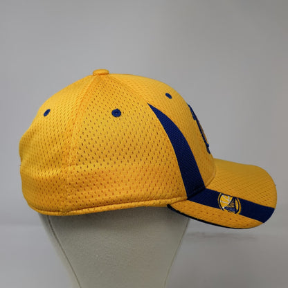 Golden State Warriors NBA Adidas Cap Yellow XL Mesh Stretch Fit Basketball Logo
