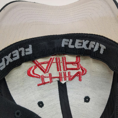 Flexfit Baseball Cap Black M Thin Air Motorsports Embroidered Hat Tan Underbrim