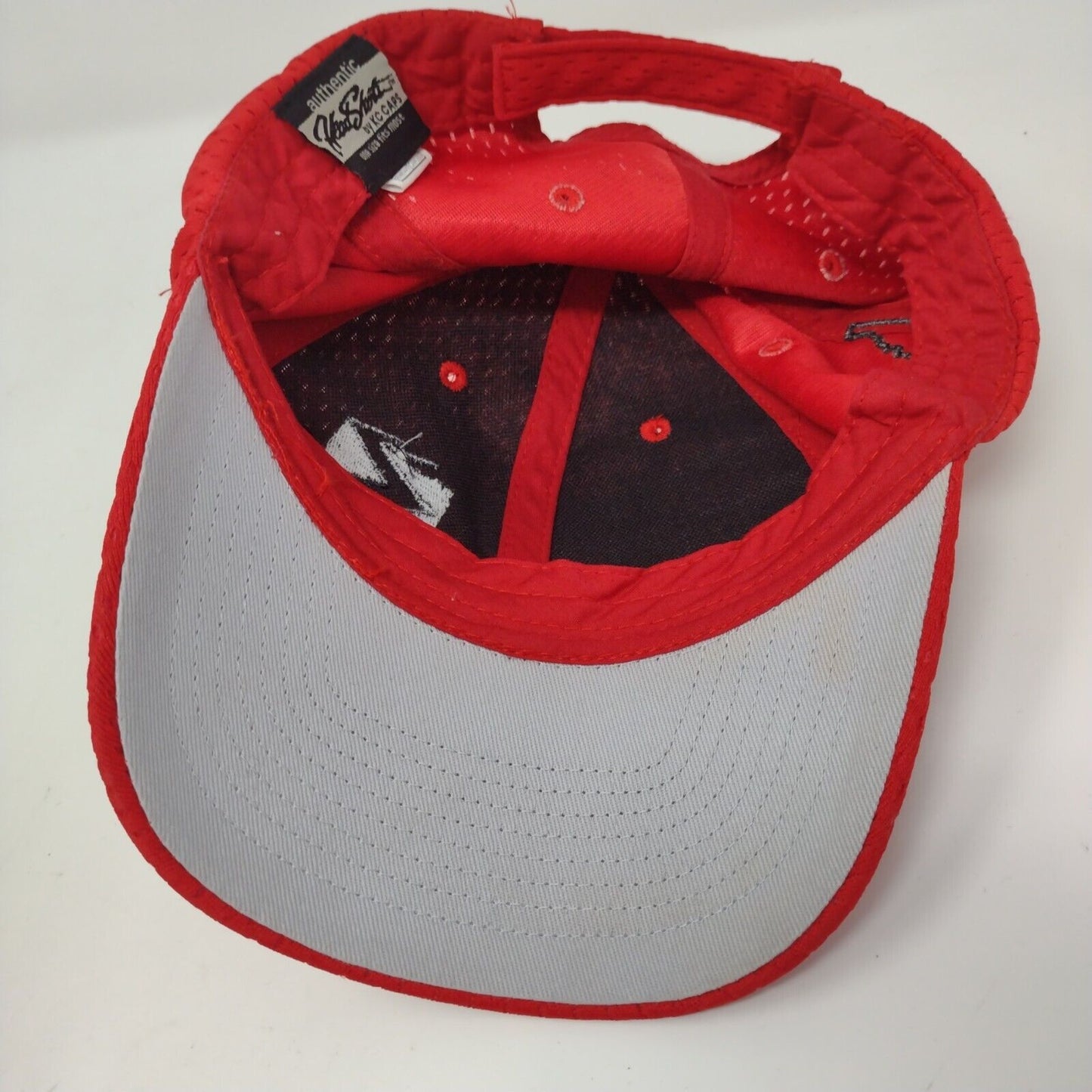 Pipe Division Strapback Hat Red OSFM Adjustable Embroidered 6 Panel KC Caps