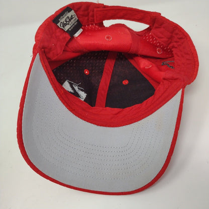 Pipe Division Strapback Hat Red OSFM Adjustable Embroidered 6 Panel KC Caps