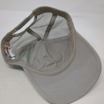 Timberland Trucker Hat Gray One Size Snapback Mesh Logo Embroidered Work Outdoor