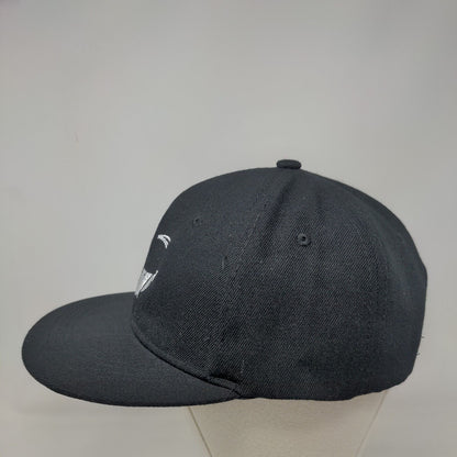 Halloween Smiley Face Snapback Hat Black One Size Adjustable Embroidered