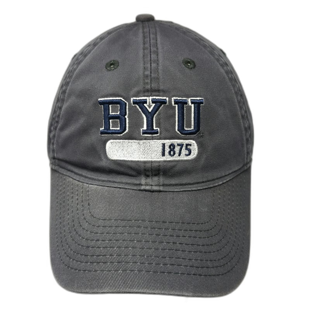 Legacy BYU Cougars NCAA Hat Gray Blue White One Size Slideback 1875 Embroidered
