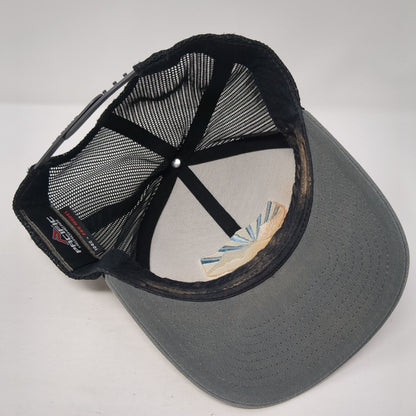Pacific Headwear Snapback Trucker Hat Gray One Size Adjustable Mesh Back 6 Panel