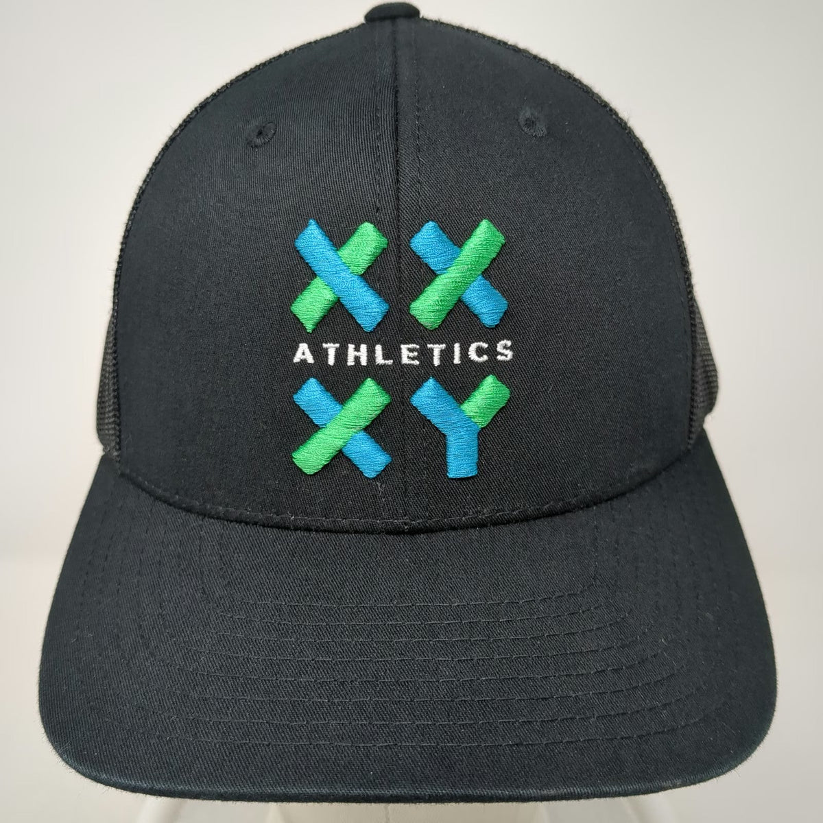 Yupoong Trucker Hat Black One Size XY Athletics Mesh Back Snapback Fitness Gym