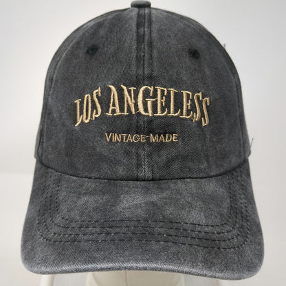 Linea Style Los Angeles Baseball Cap Gray Gold One Size Cotton Slideback Hat