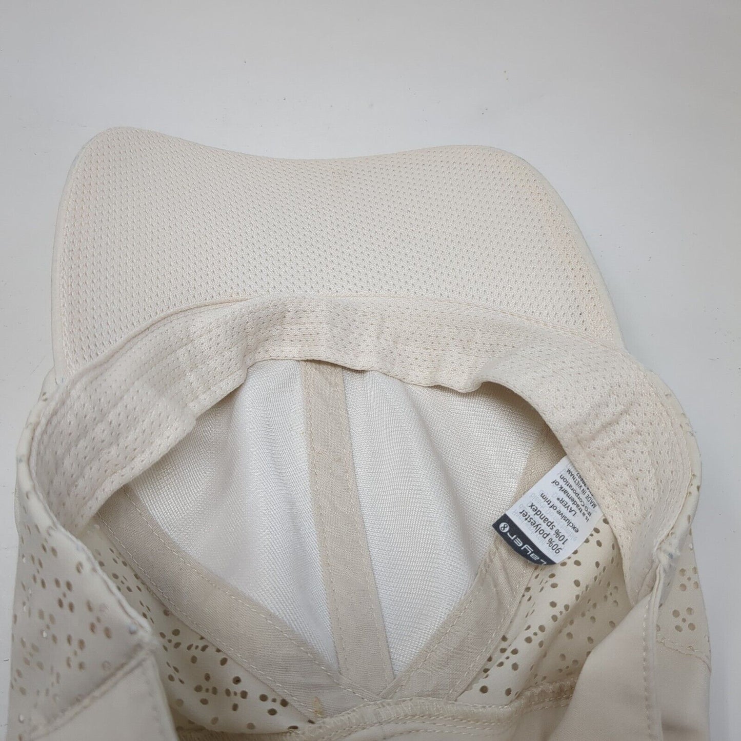 Layer Ponyback Strapback Hat Tan One Size Adjustable Breathable Blank 6 Panel