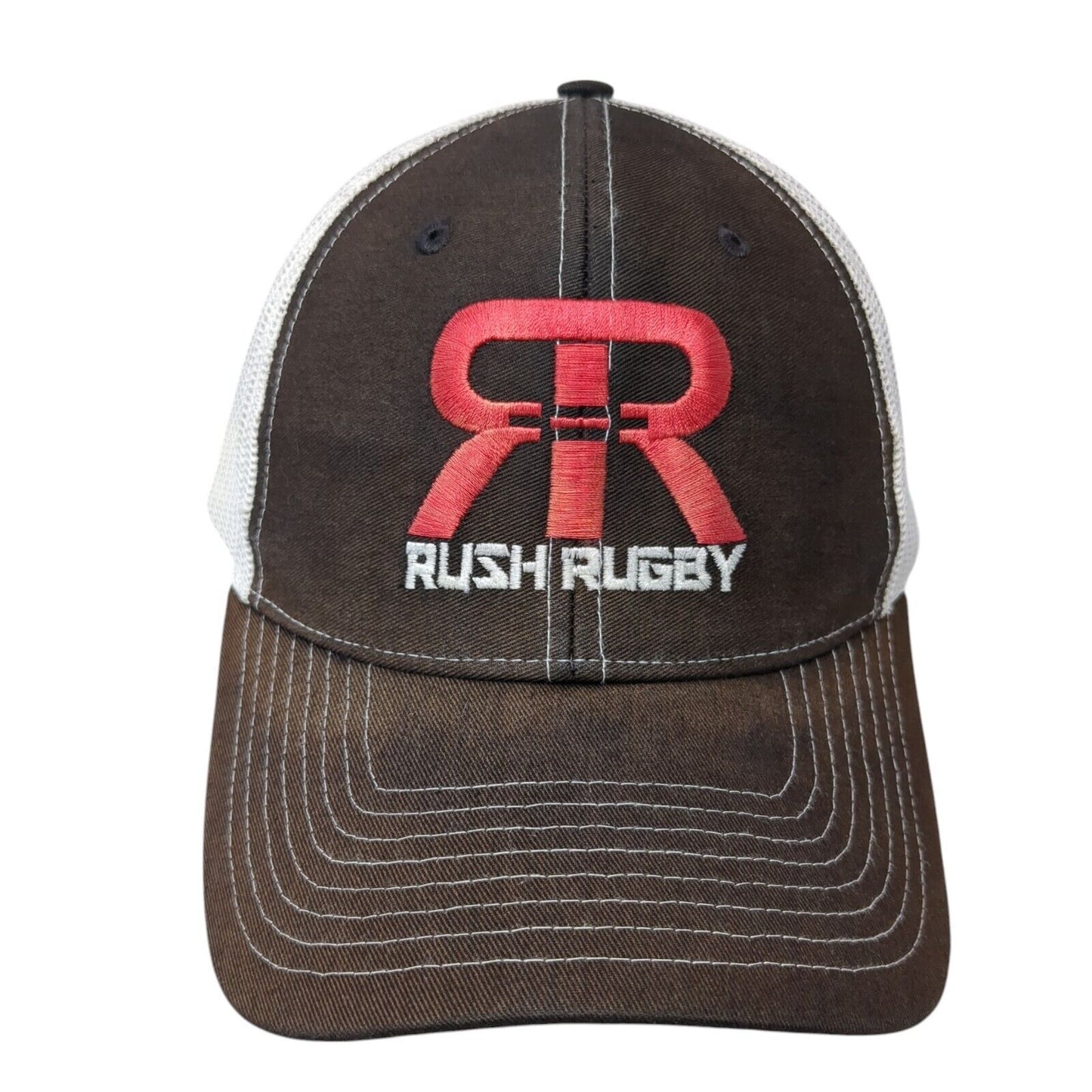 Rush Rugby Snapback Mesh Back Trucker Hat Black One Size Richardson